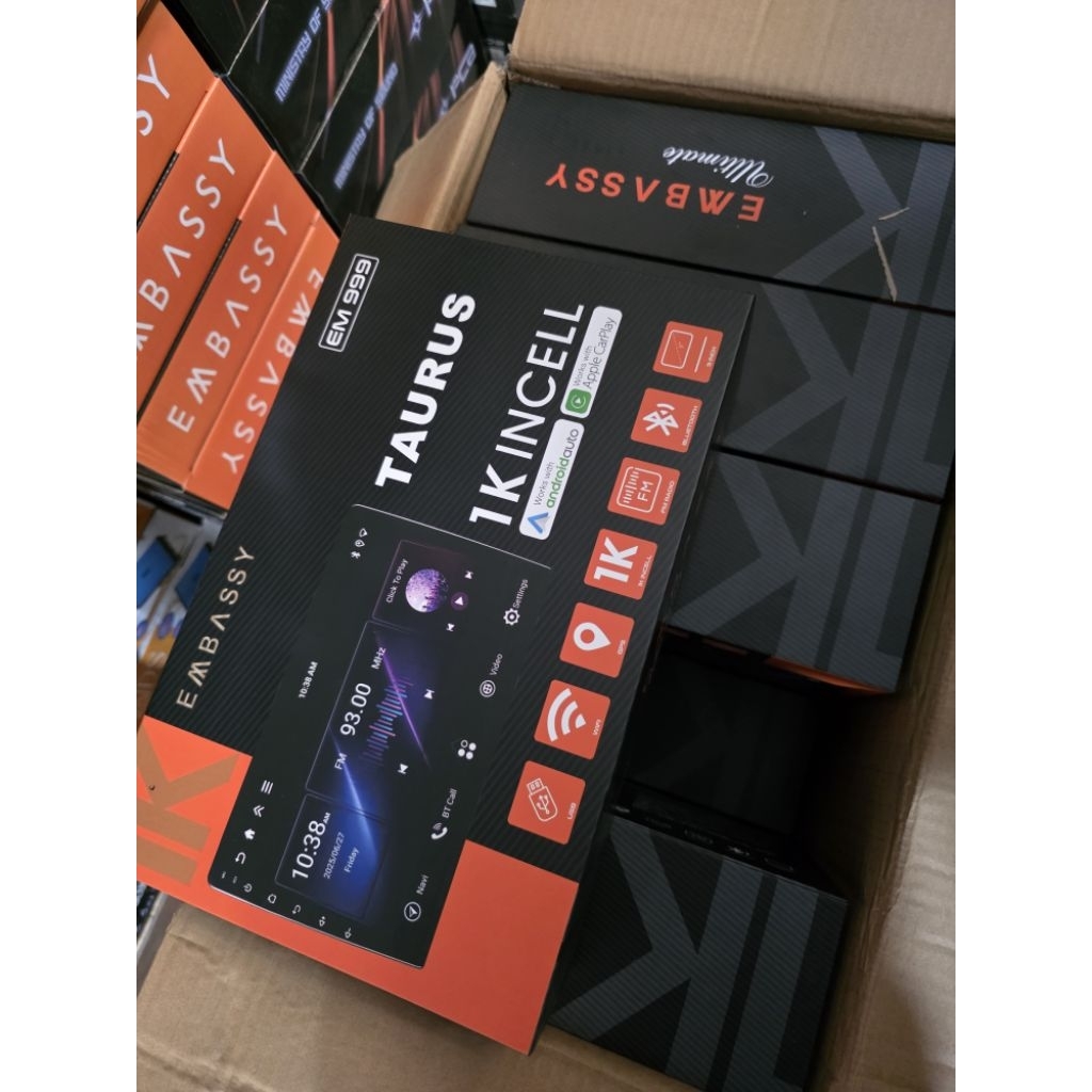 Android Head Unit Embassy TAURUS EM 999 1K 9Inch | Android 14 | CarPlay Android Auto