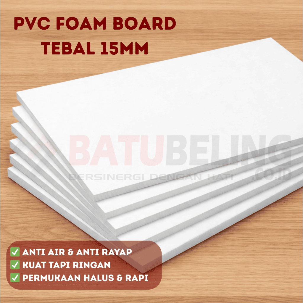 PVC FOAM BOARD 15MM PUTIH UKURAN 122x244CM PVC BOARD TERMURAH