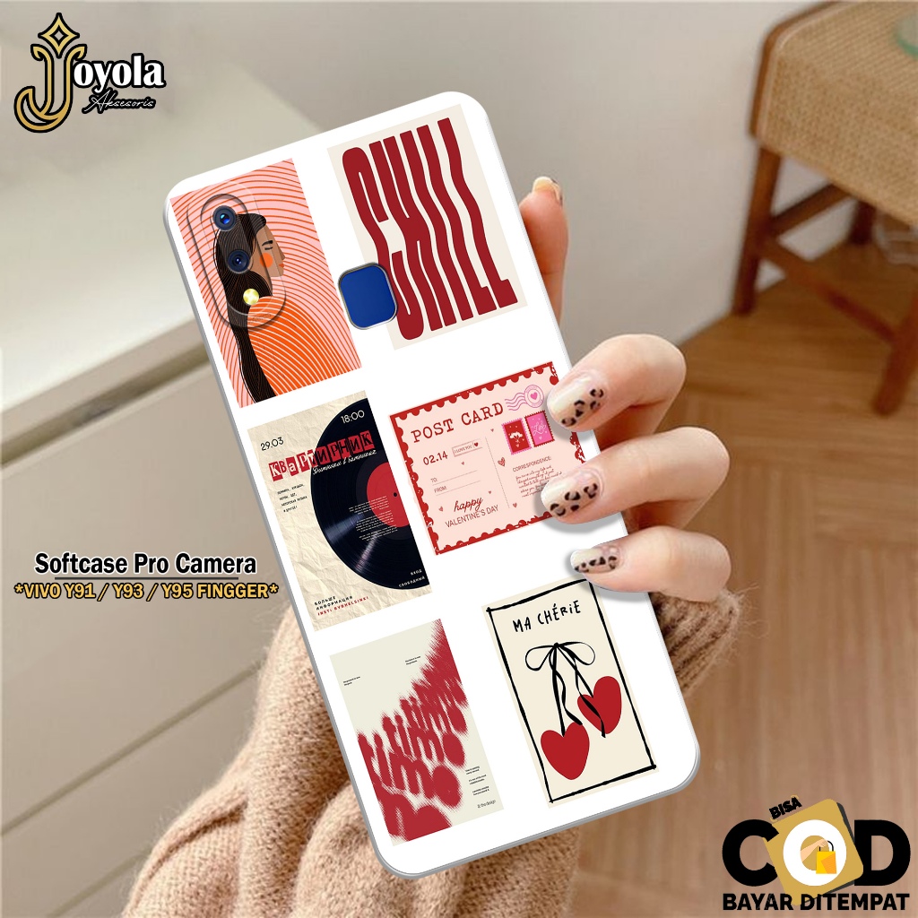 Case VIVO Y91/Y93/Y95 FINGER Fashion Casing Aesthetic Softcase Pro Camera - Case Pelindung Kamera - 