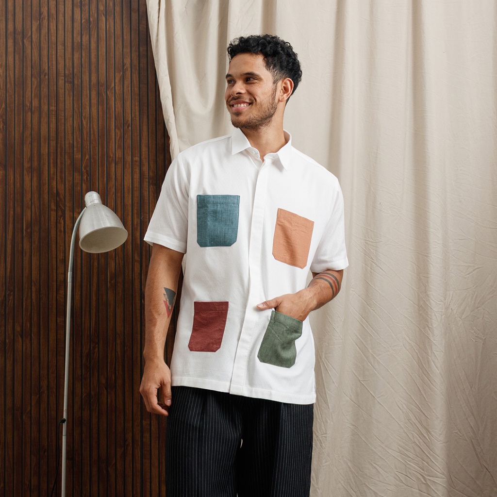 Tikapa - Bonolo Kemeja Tenun Lengan Pendek