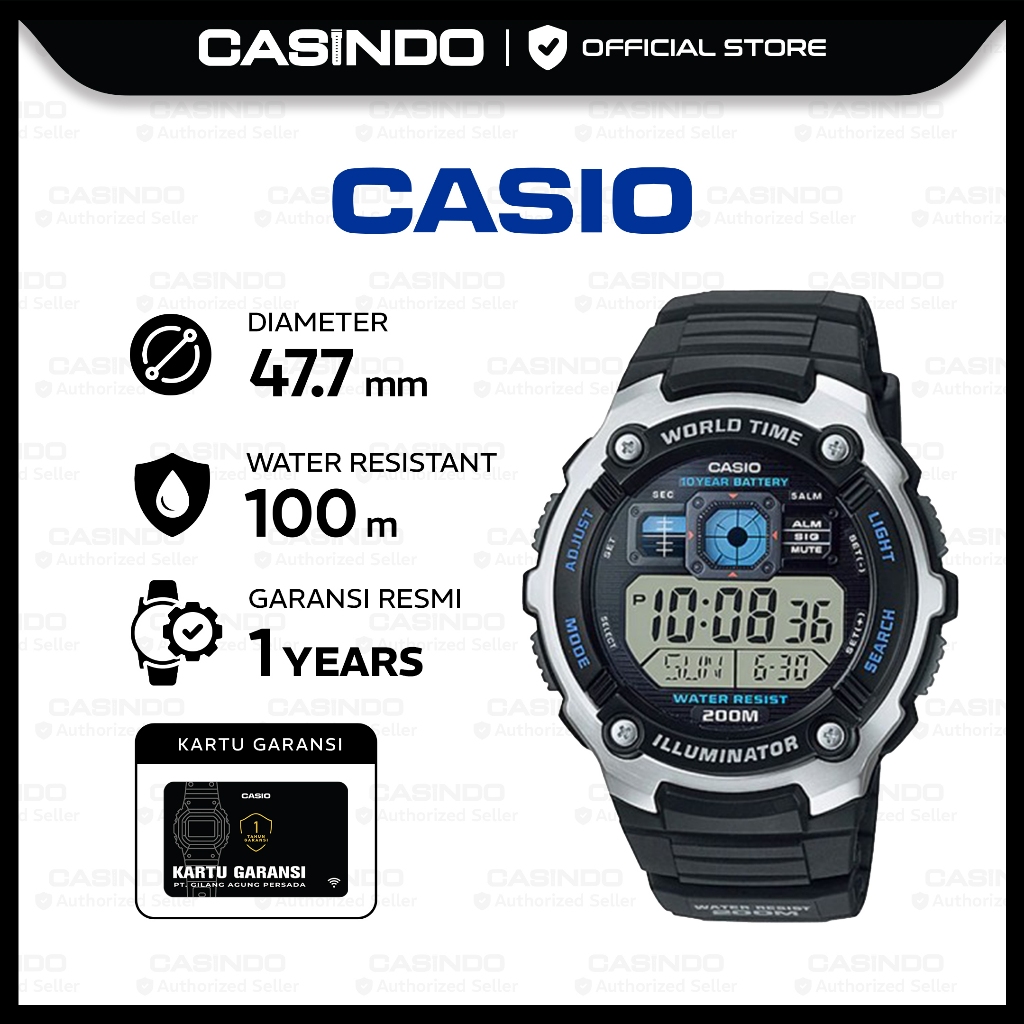 CASIO Jam Tangan Pria Digital AE-2000W-1AVDF