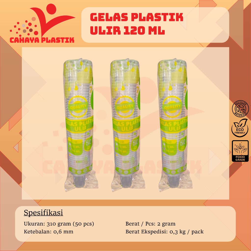 Gelas Plastik Eskrim Jagung Jasuke Cup Ulir 120ml 50pcs