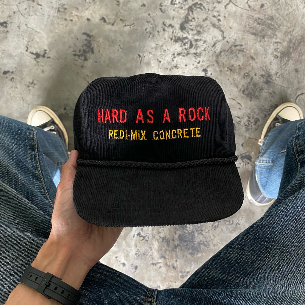 VINTAGE 90s HARD AS A ROCK CORDUROY ROPE HAT