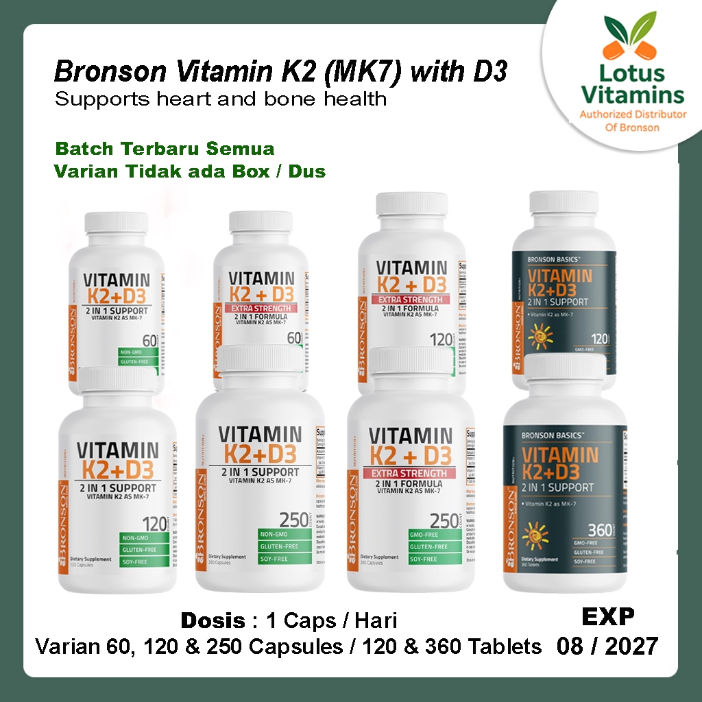 Vitamin K2 D3 Bronson 1000IU/5000IU/10000IU - D3K2 Vitamin