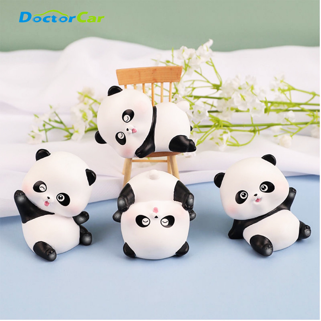Aksesoris Dashboard Mobil Panda Lucu | Figur Pajangan Estetik