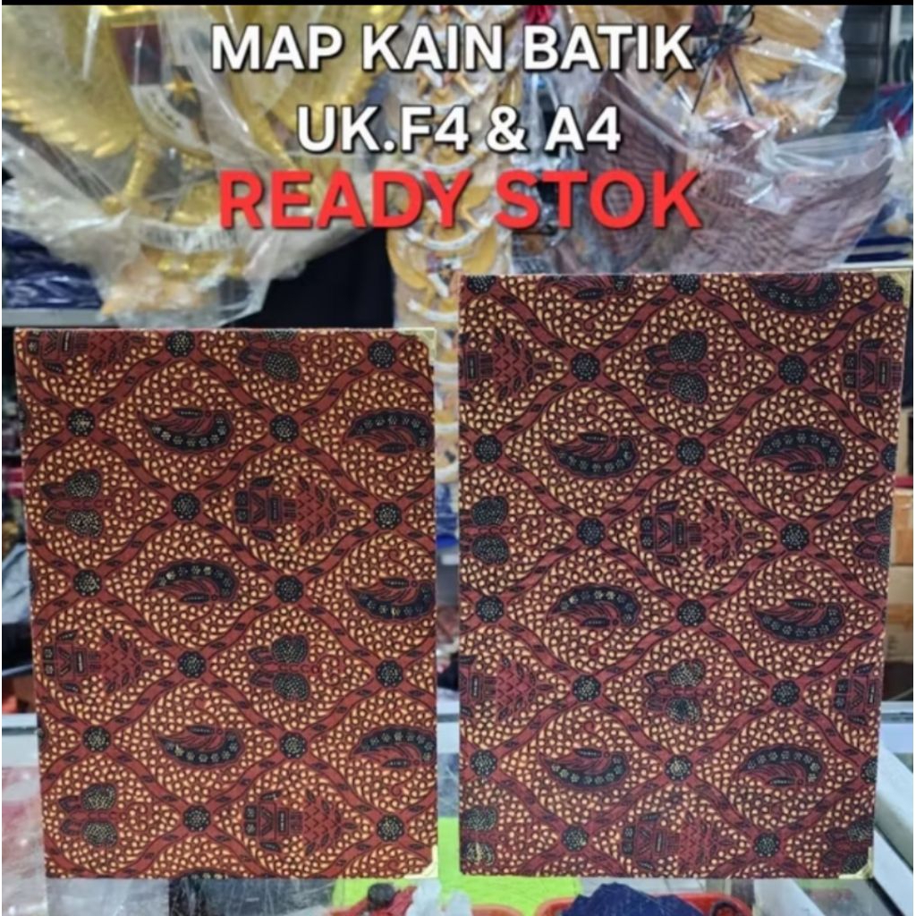 Map Batik Coklat siku kuningan Uk. F4 & A4