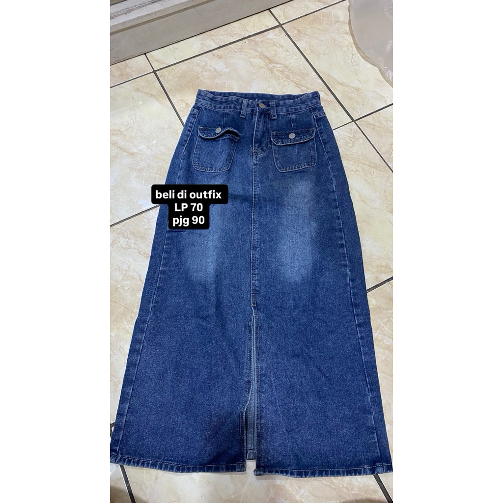 pl skirt rok jeans outfix