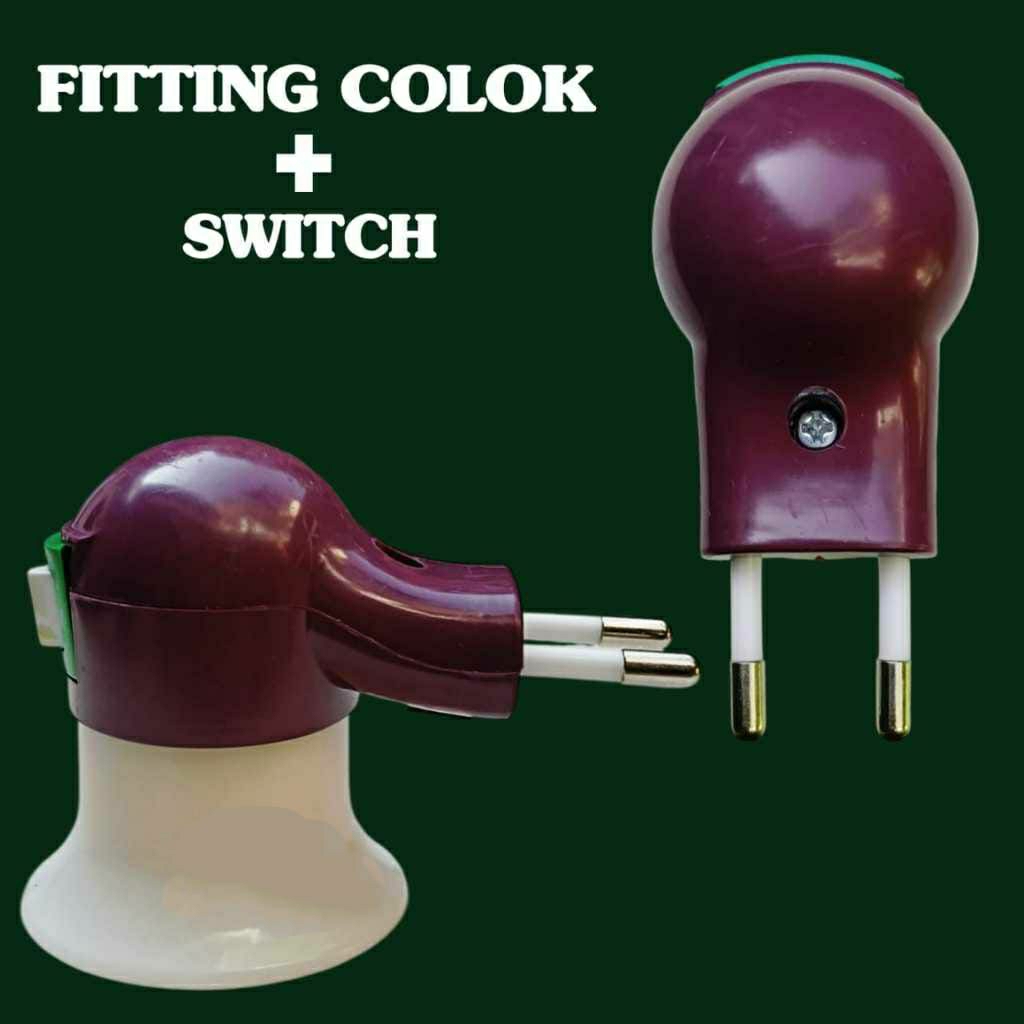 Fiting Colok Switch Lampu E-27/Fiting Lampu Sekakel Colokan
