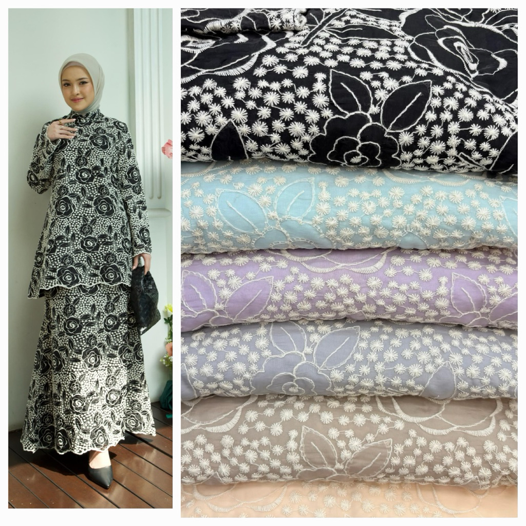 Stelan Rok organza milky ori by Edness Kayla