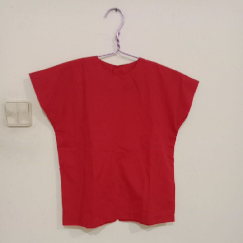 baju kemeja wanita merah
