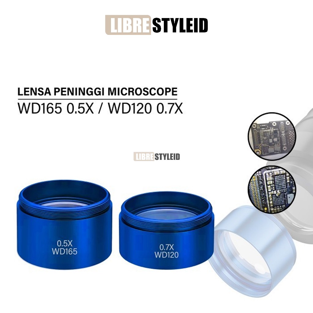 Mechanic MCN-0.5X / MCN-0.7X Lensa Peninggi Microscope Mikroscope Auxiliary Objects Lens Microscope 