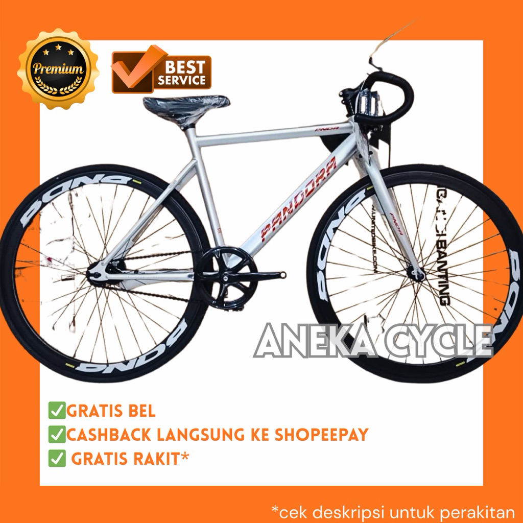 Sepeda Fixie Pandora Torpedo Frame Besi 700x25C