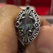 Anting Silver 925 Mystic Topaz