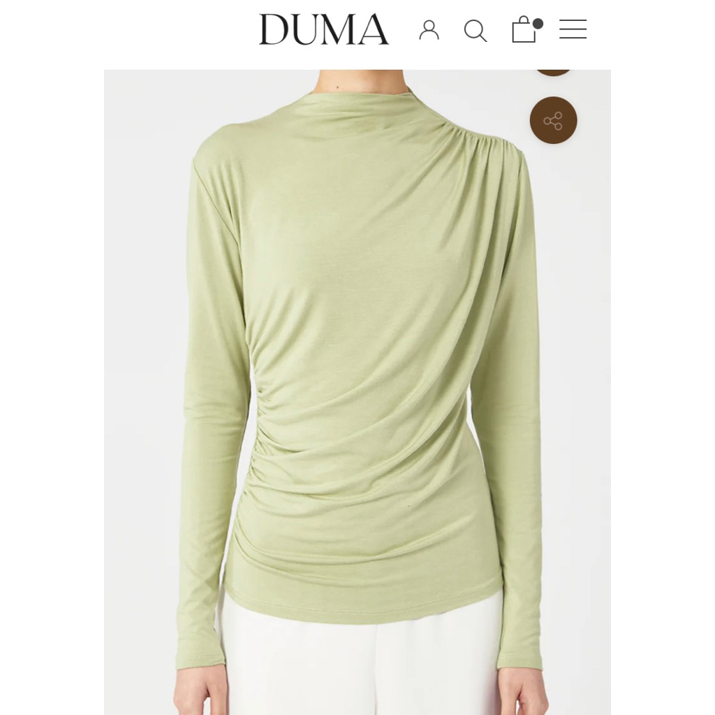 sienna top sage green duma official (preloved)