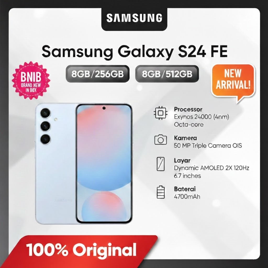 Handphone Samsung S24 FE [8+128 GB] || Super AMOLED || Garansi Resmi
