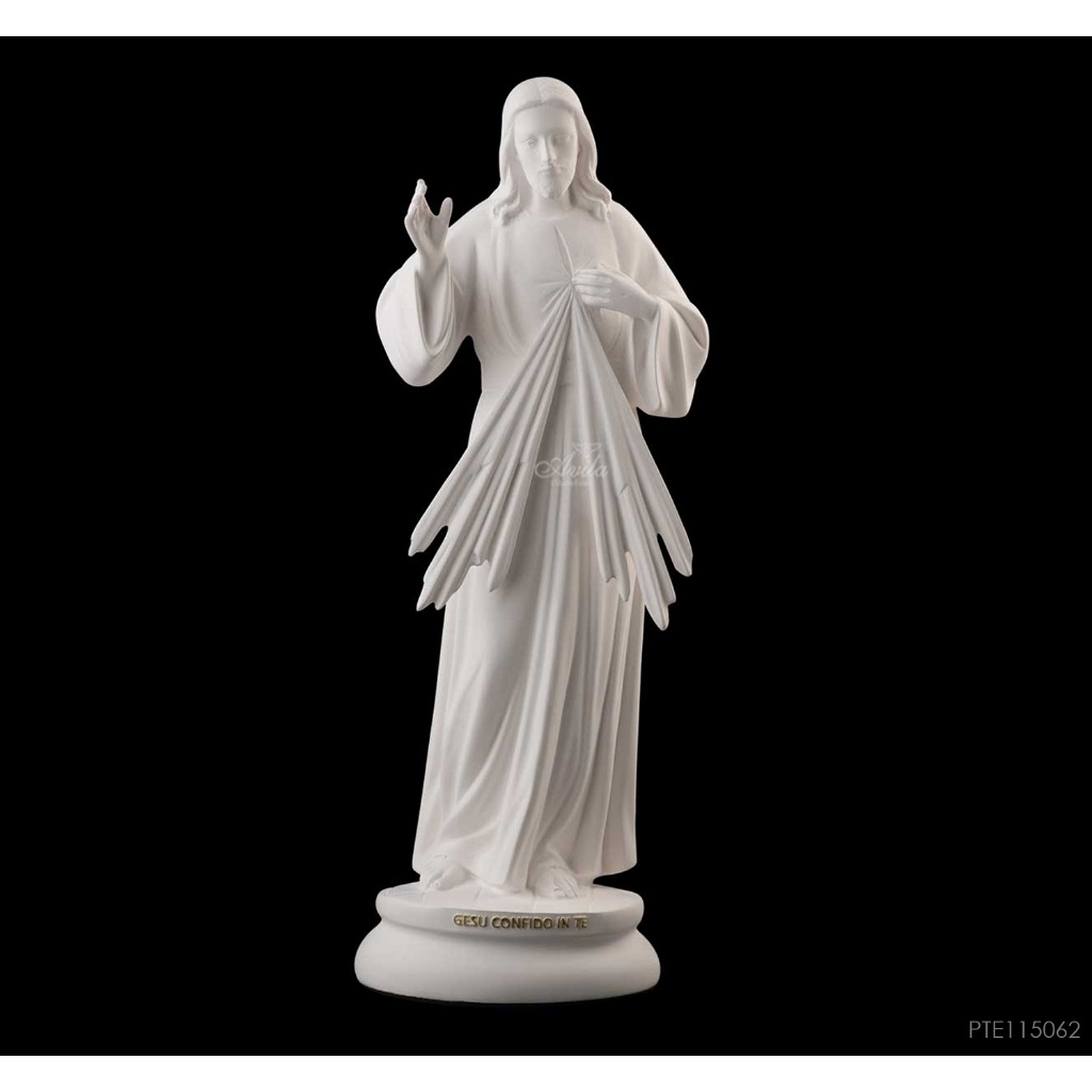 Patung Yesus Kerahiman Resin Putih Devosi Rohani Katolik