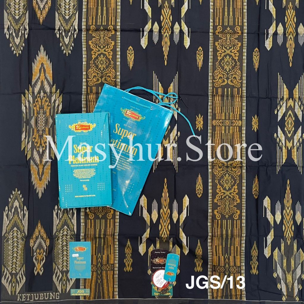 Sarung KETJUBUNG SUPER PLATINUM JGS // ORI Sarung Ketjubung Super Platinum Jacquard Gunung songket