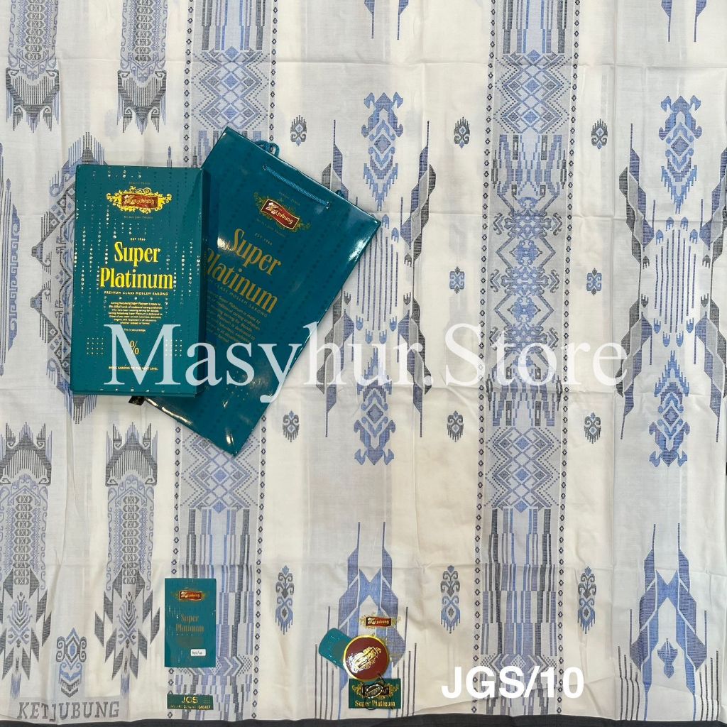 Sarung KETJUBUNG SUPER PLATINUM JGS // ORI Sarung Ketjubung Super Platinum Jacquard Gunung songket
