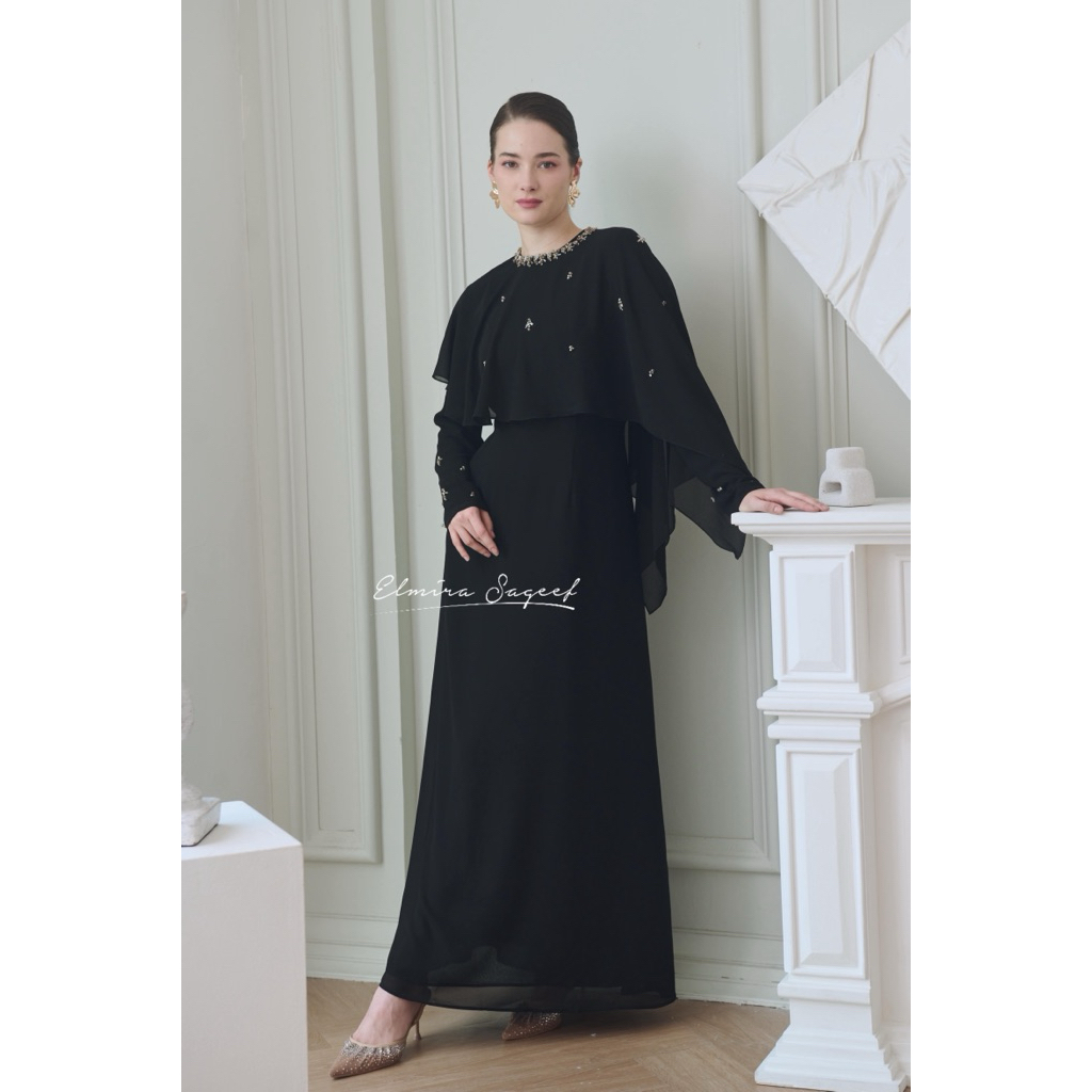 ZAHEERA DRESS IN BLACK | ELMIRA SAGEEF