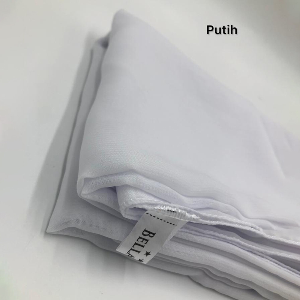 Kerudung bella square krudung sekolah smp sma smk hijab putih segi empat bahan jahitan rapih Fashion
