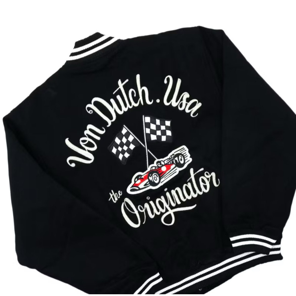 Von Dutch Varsity Jacket 1607 Black
