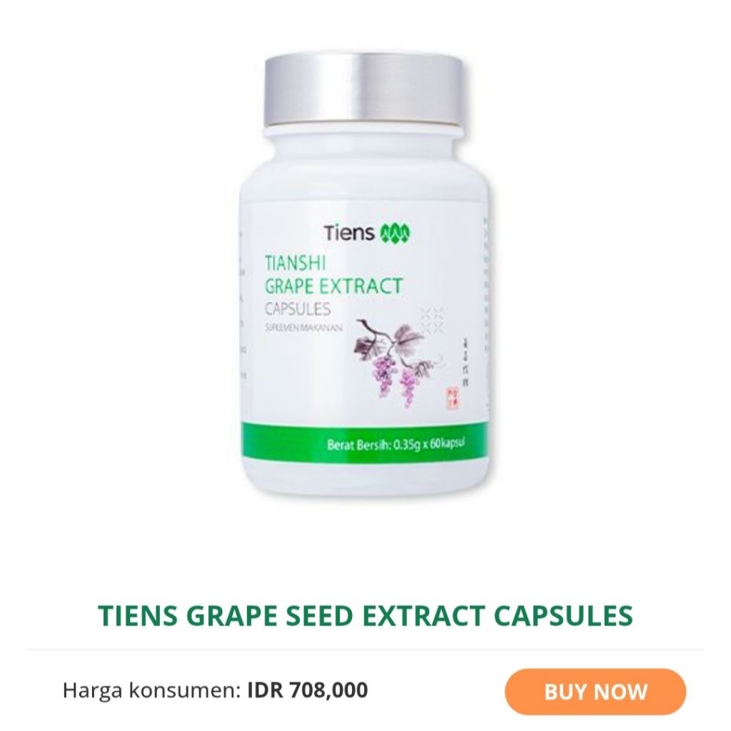Tiens Grape Extract Nutrisi Untuk Vertigo | Penyumbatan Pembuluh darah Herbal Original Tiens Grape E