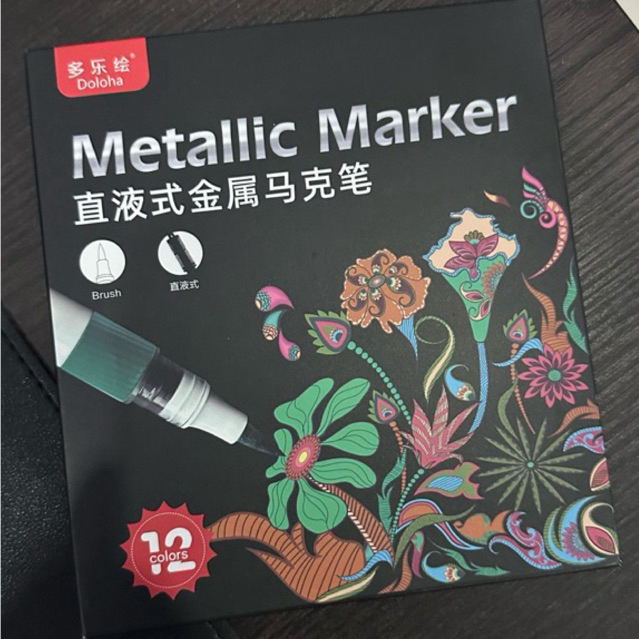 wts metallic marker doloha 12 pieces murah gunpla hobby like new