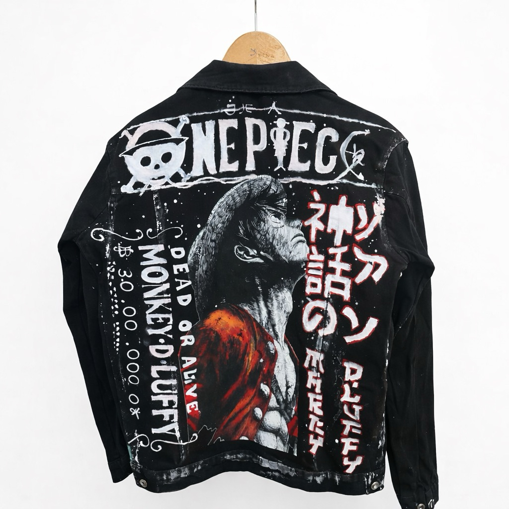 One Piece Luffy Vol 1 Jaket Jeans Jaket Denim // Satu Mana Cukup