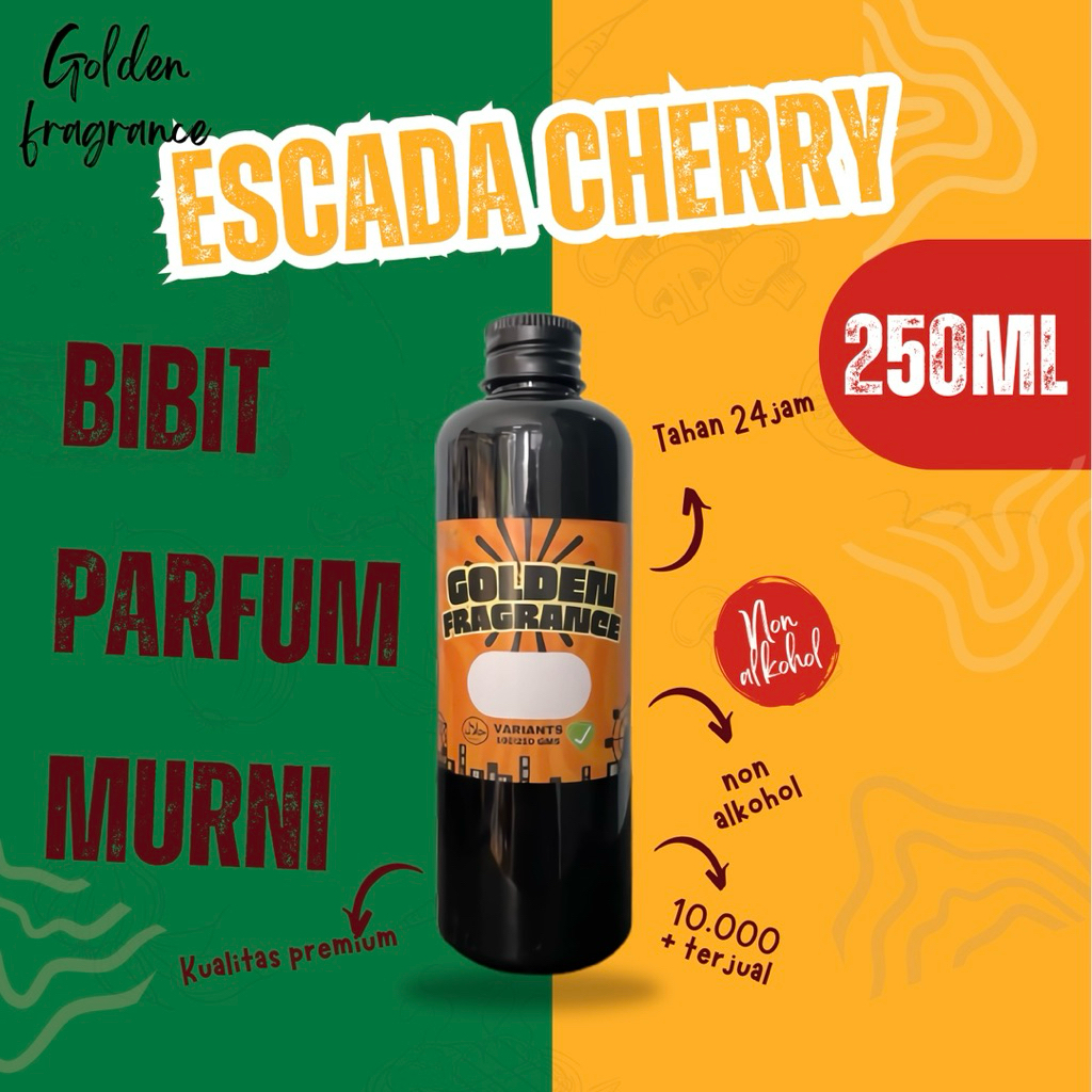 ESCADA CHERRY - Bibit Parfum Murni 250ml Segel Pabrik Original – Tahan Lama, Tanpa Campuran, Kualita