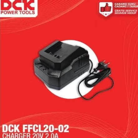 DCK Charger Battery/Baterai 20v 2.0Ampere
