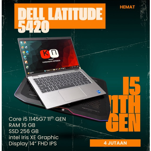 Laptop Dell Latitude 5420 i7 / i5 Gen11 Ram16/1TB second original bergaransi