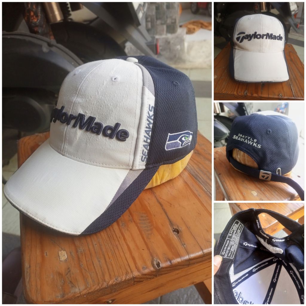Topi Golf Original Original Taylor Made X Seahawk Mewah Pria Wanita Simple Caps