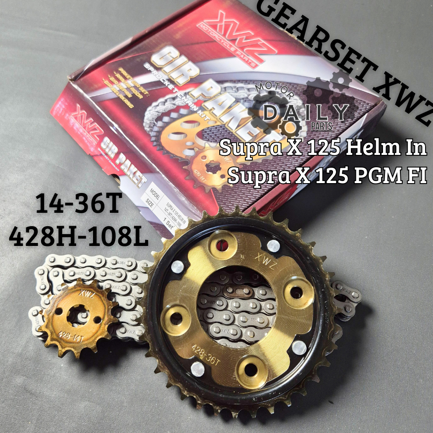 XWZ Gear Gir Set Paket SUPRA X 125 HELM IN INJEKSI SUPRA X 125 FI