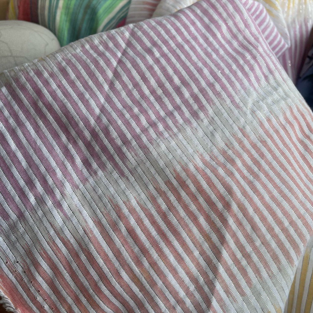 kain katun motif - kain polycotton motif glitter salur premium - kain katun motif tayday pj