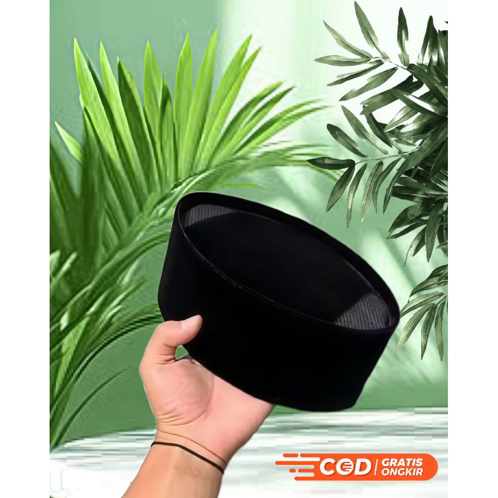 Peci Kopiah Hitam Polos Terlaris Peci Anti Kusut Dan Anti Air Beludru Halus Peci Pria Anak Dewasa