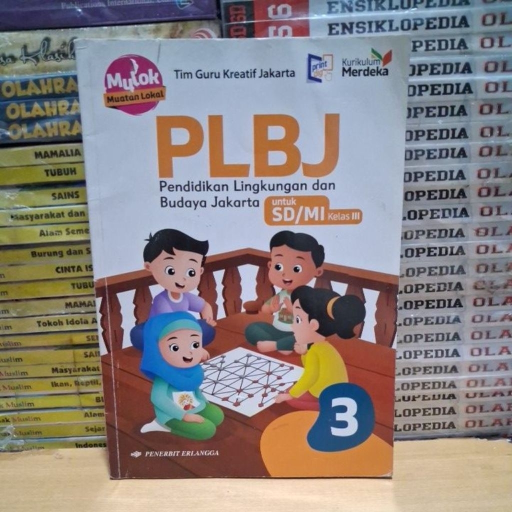 Buku Original PLBJ Pendidikan Lingkungan dan Budaya Jakarta SD MI Kelas 3 Kurikulum Merdeka Erlangga