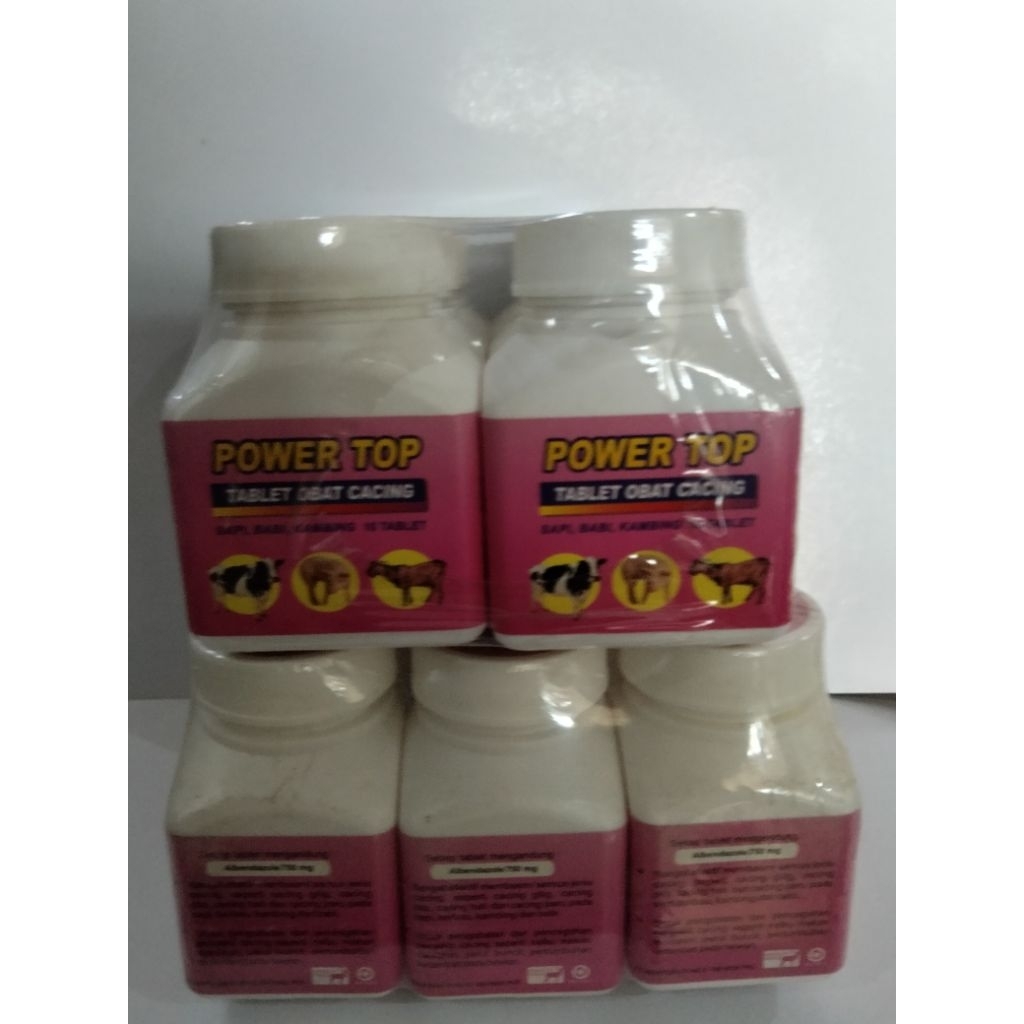 POWER TOP KAPSUL OBAT CACING SAPI dan KAMBING 1BOTOL