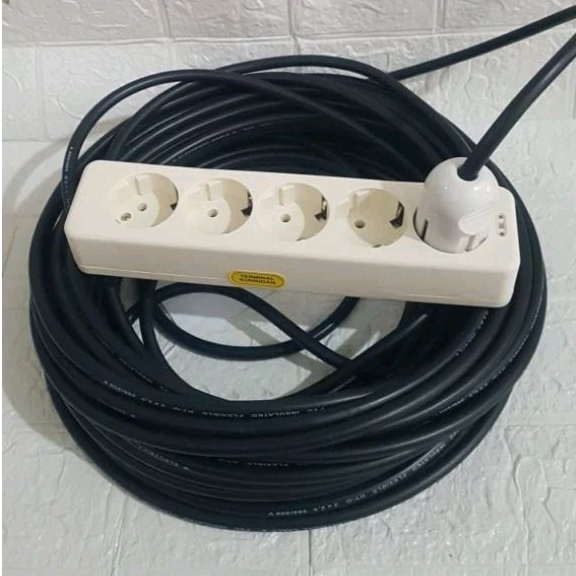 Kabel roll 2x2.5 pjg 20 meter full Stopkontak 5 Lubang Sudah dirakit