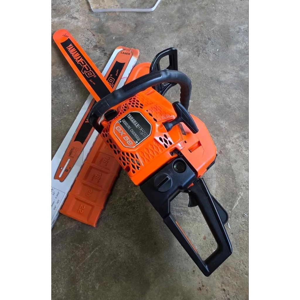 Chainsaw Senso potong kayu Yamamax Pro GX58 bar 22in Baja