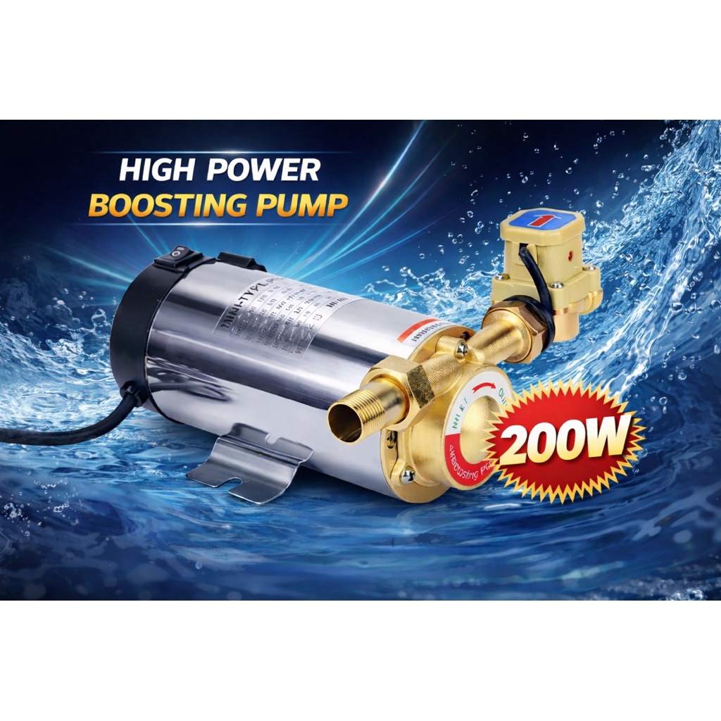 Pompa Pendorong Air 200W Otomatis Booster Pump 1/2 Inch m