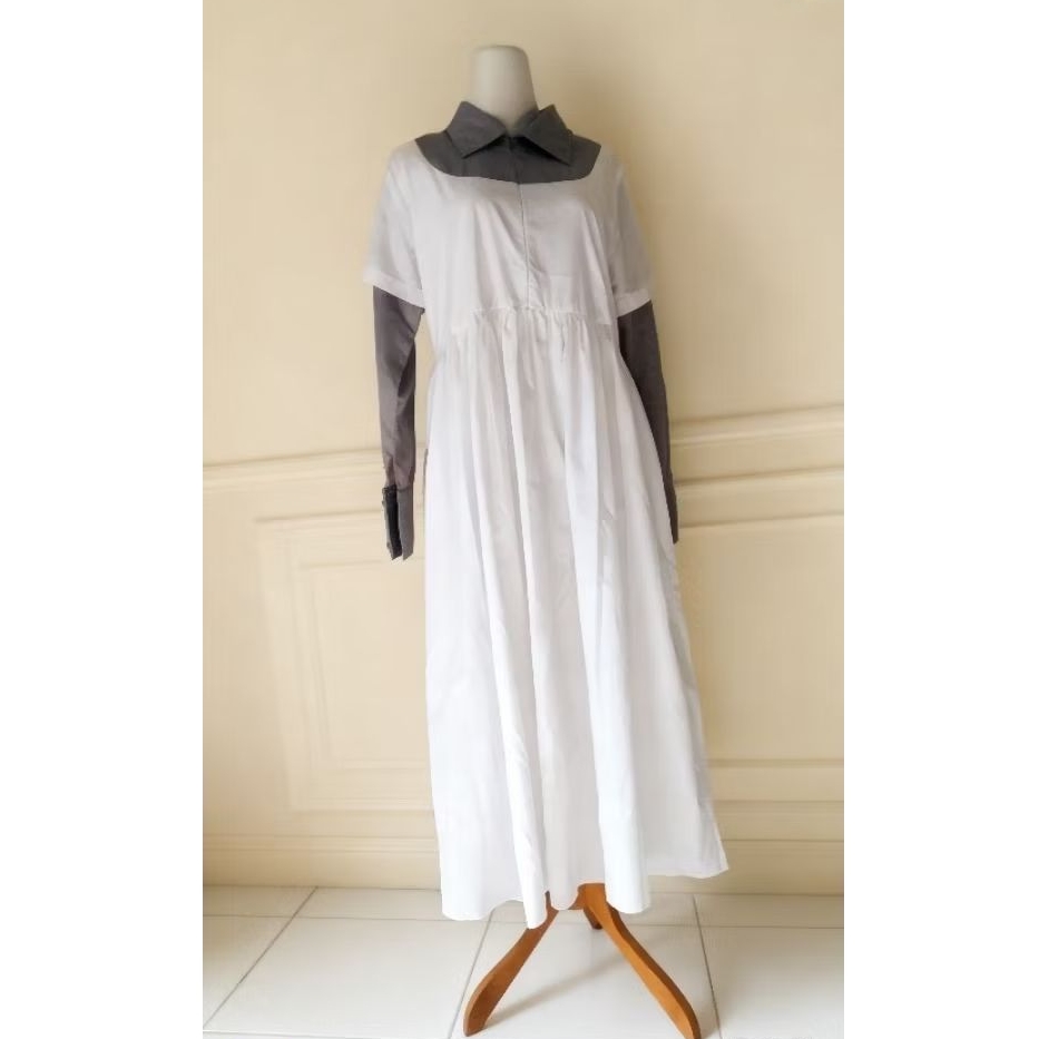 MIDI Dress Radwah - dres MIDI wanita simpel casual formal premium busui friendly