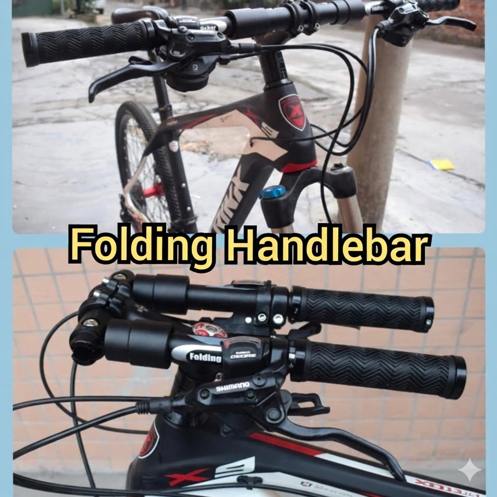 Folding Handlebar Alluminium Alloy Stang Sepeda MTB Lipat