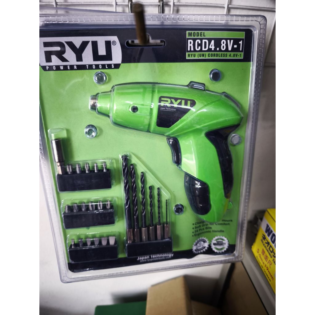 RYU RCD 4.2V MESIN BOR OBENG CORDLESS RYU OBENG BATRE SET