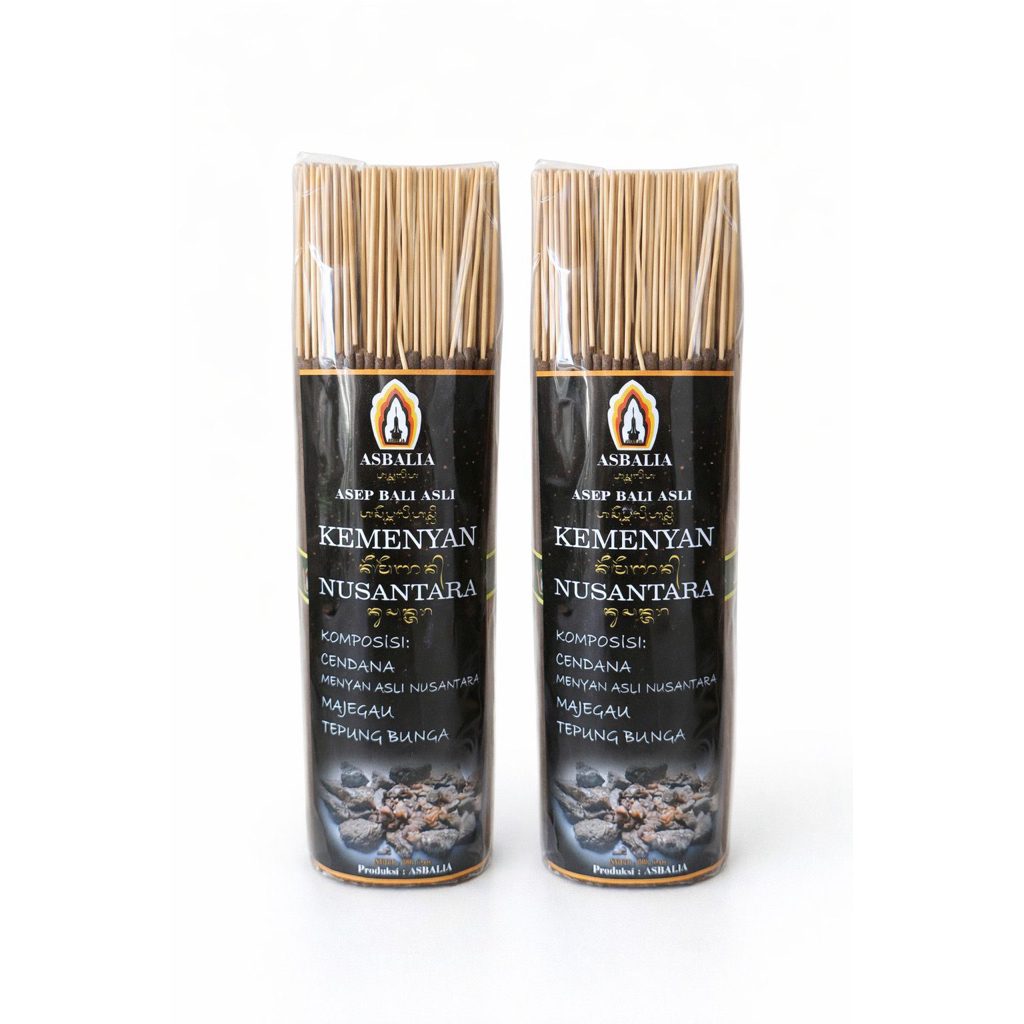 Dupa Kemenyan Nusantara Asbalia 28cm | Dupa Bali Asli | Abu Dingin | Wangi Kuat Tahan Lama