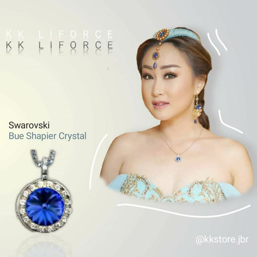 KK LIFORCE BLUE SAPPHIRE CRYSTAL | SWAROVSKI | KALUNG KESEHATAN ANTI RADIASI | MADE IN USA | BERGARA