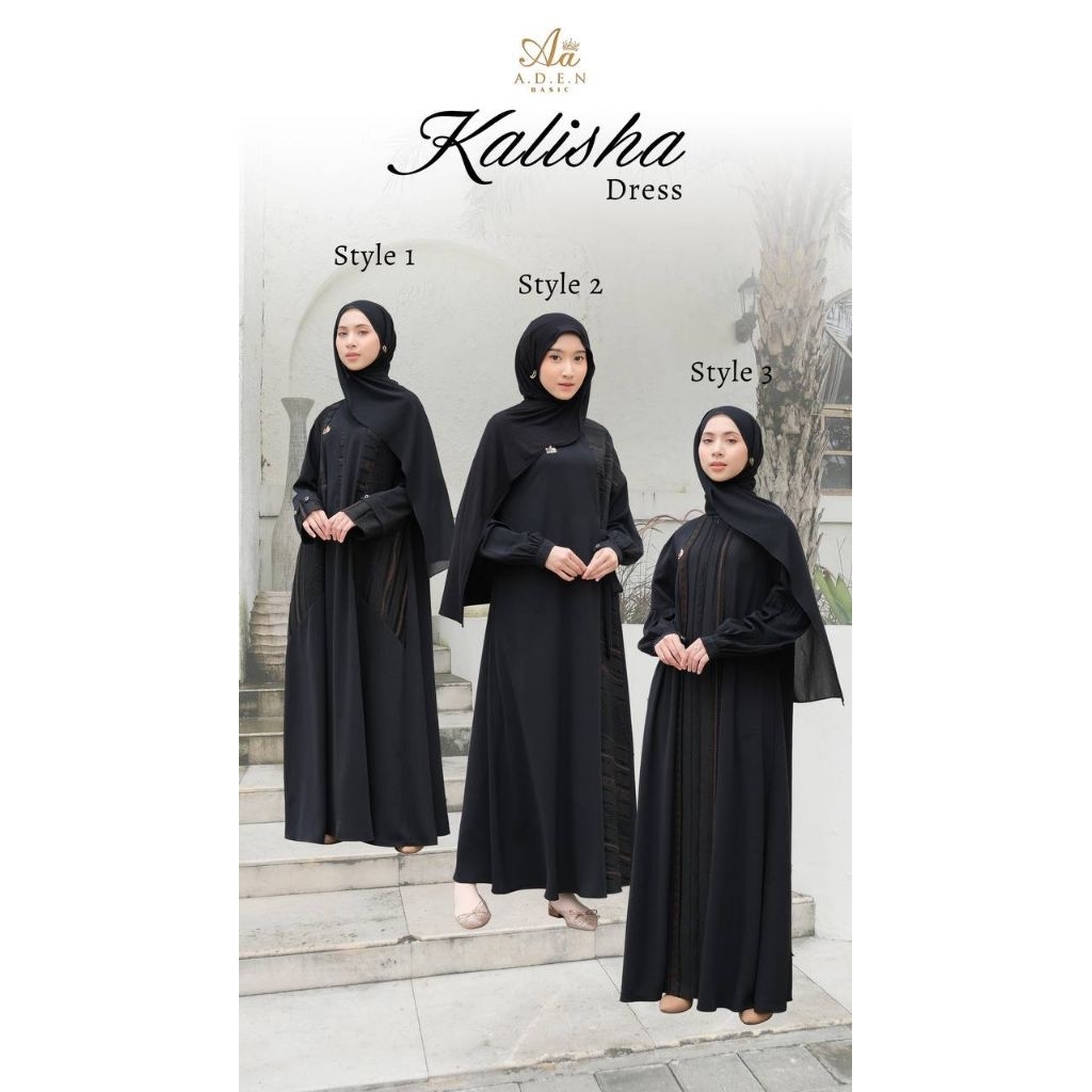 PO‼️[ORDER VIA CHAT-JANGAN CHECK OUT] Gamis Perempuan Dewasa Kalisha Dress by Aden Basic