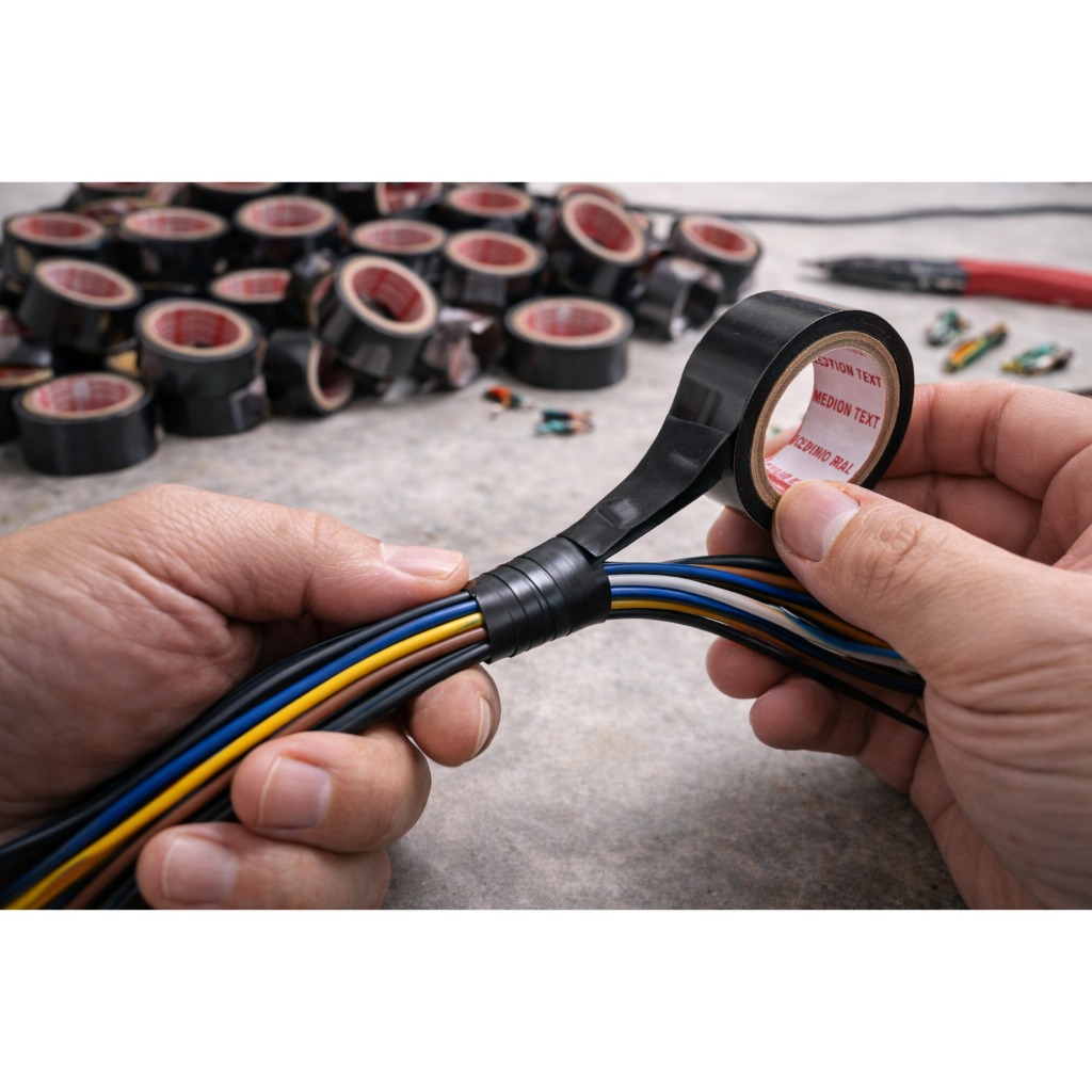 Isolasi Kabel Listrik Bekas Setengah Pakai – Masih Lengket, Tidak Mudah Lepas