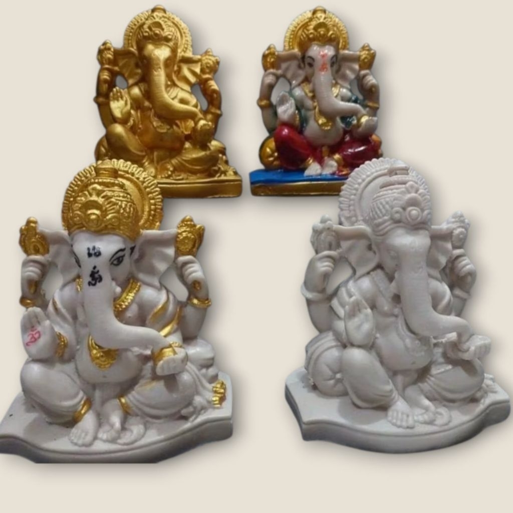 arca patung Ganesha mini tinggi 12 cm.bahan fiber resin.pas untuk di dashboard mobil,pelangkiran,mej