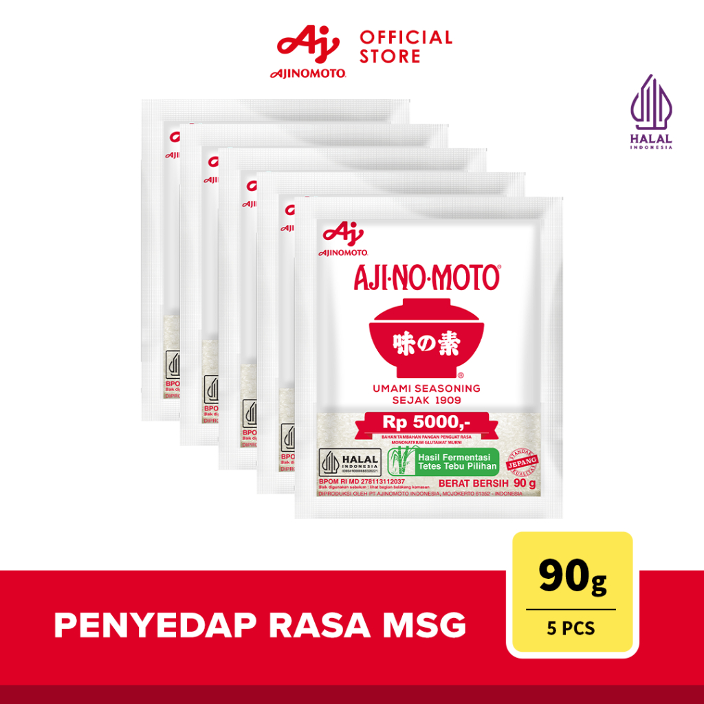 AJI-NO-MOTO® Penyedap Rasa MSG Ajinomoto 90g (5 pcs)