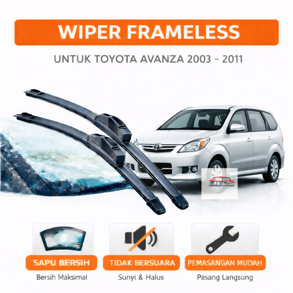 Wiper Frameless Avanza 2003 Wiper Avanza 2004 Wiper Avanza 2005 Wiper Avanza 2006 Wiper Avanza 2007 